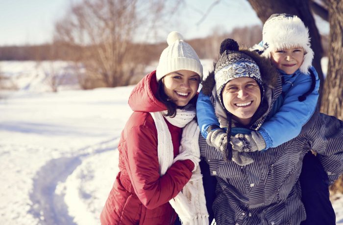 Family Happy winter days